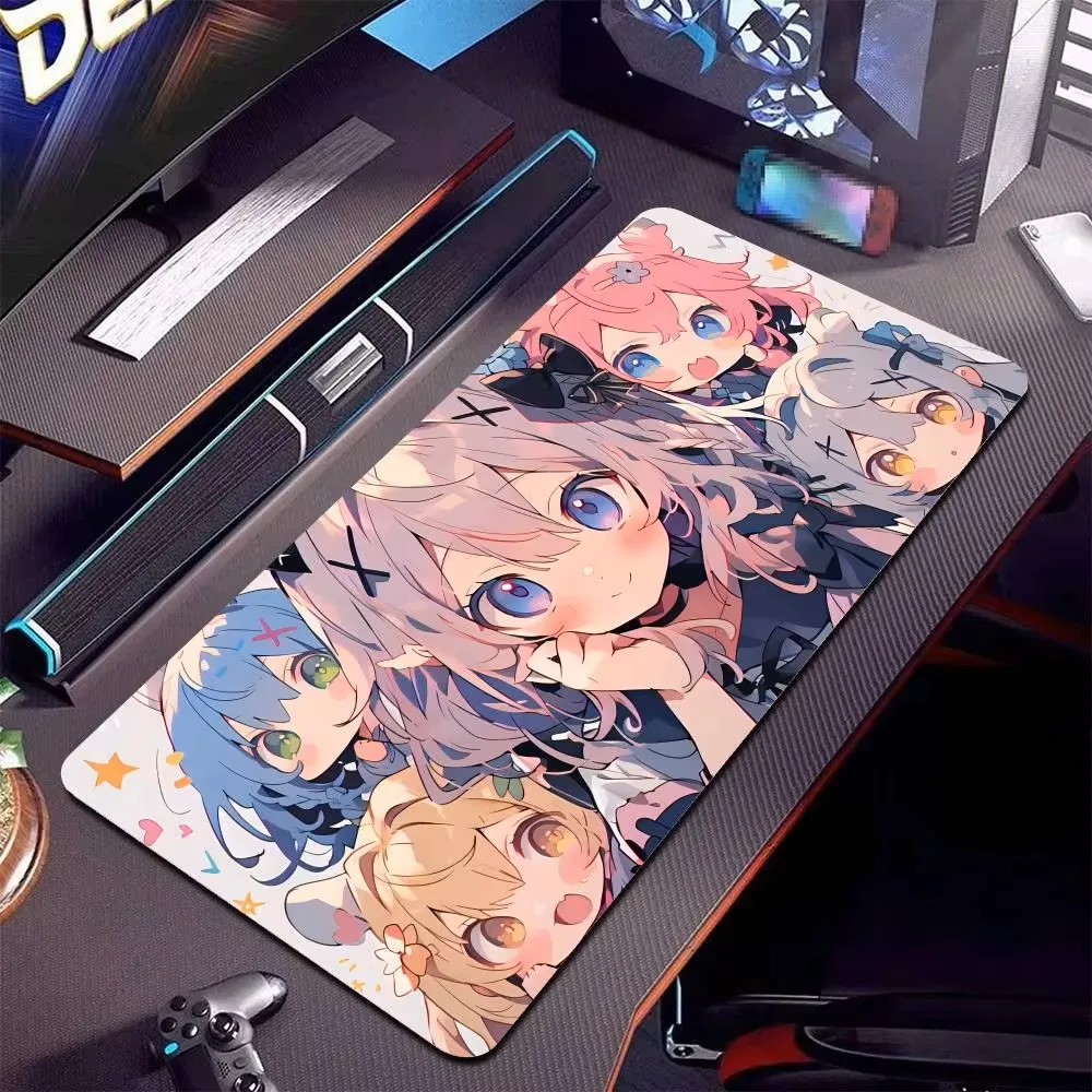 

Girls Anime Mouse mat Computer Accessories Game Computer Pad Desk Pads Carpet Oversized Keyboard Pad Rubber Non-slip Mouse Pad