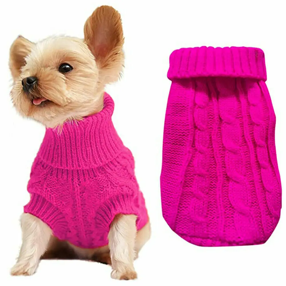 XXXS XXS XS Teacup Chihuahua Dog Sweater Warm Knitted Clothes Apparel Puppy Cat Coat Small Dog Outfit