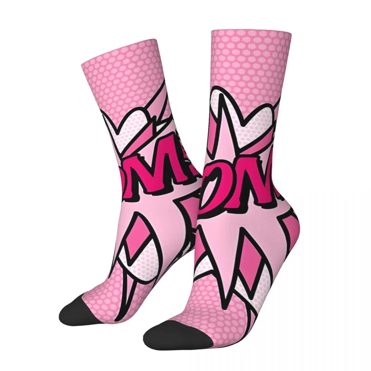 BOOM Pink-Calcetines para hombre con estampado de cómics, calcetín moderno y divertido, estilo callejero, Retro, Harajuku, informal, novedad