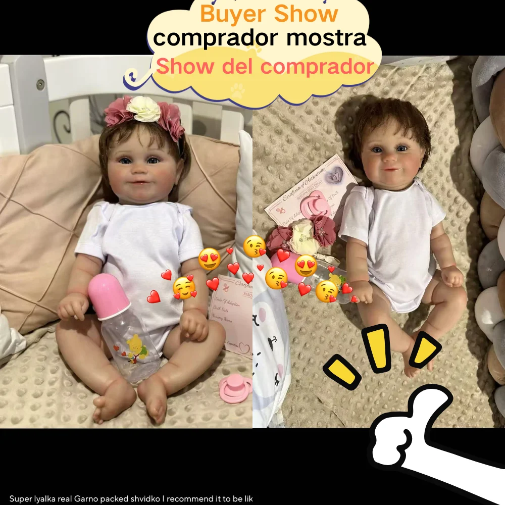 50CM Full Vinyl Body Girl Waterproof Reborn Doll Maddie Hand-Detailed Painted with Visible Veins Lifelike 3D Skin Tone Toy Gift