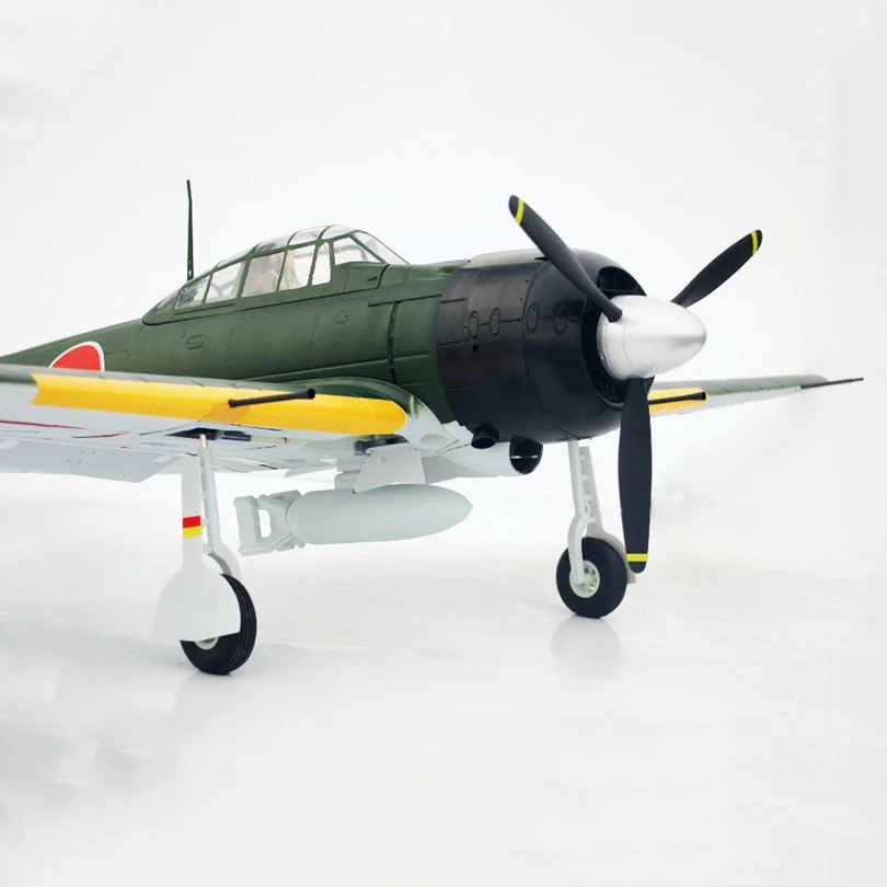 FMSRC RC Airplane 1400MM 1.4M  Zero Fighter Green 6CH with Flaps Retracts PNP  Warbird Remote Control Model Plane Aircraft
