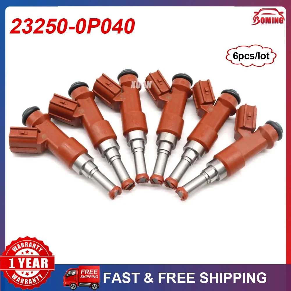 6PCS 23250-0P040 Fuel injectors For Toyota Avalon RAV4 Sienna Camry Highlander Venza Lexus ES350 RX330 3.5L 2005-10 23250-31050