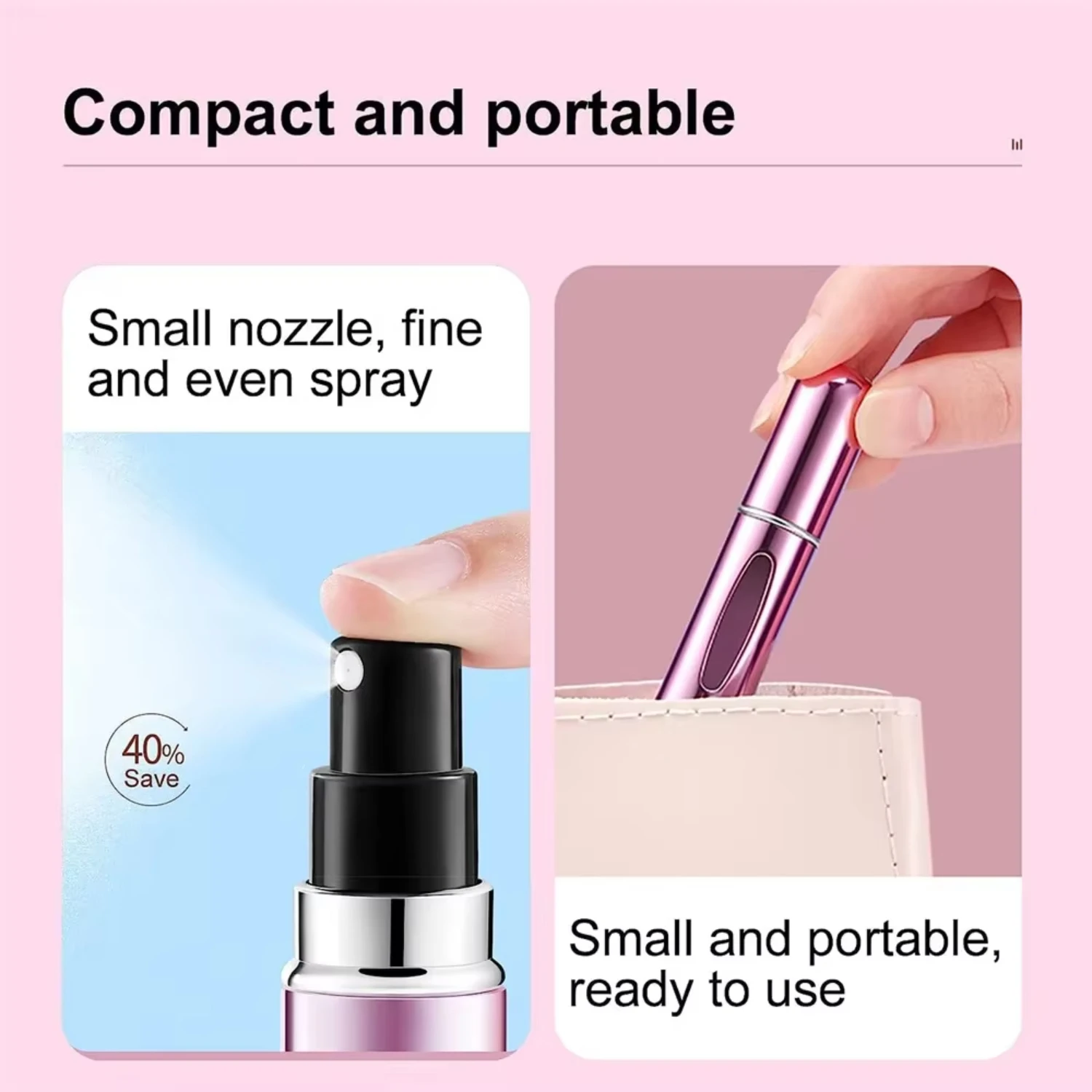 10pcs 5ml Perfume Refill Bottle Portable Mini Refillable Spray Jar Scent  Empty Cosmetic Containers Atomizer  Travel Tool