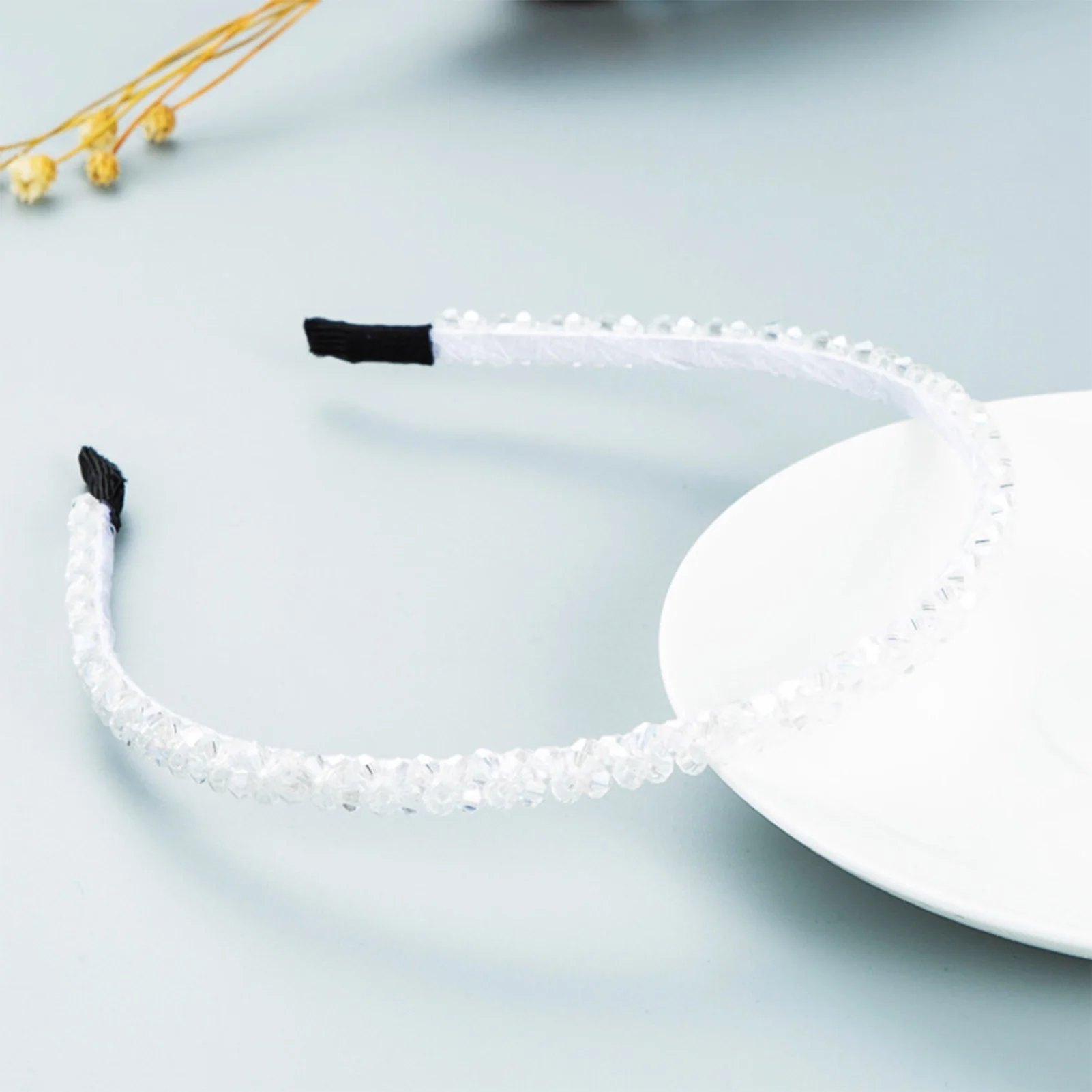 أزياء كوريا كريستال عقال للنساء حجر الراين هيرباند الخرز الفتيات الشعر هوب إكسسوارات الشعر أغطية الرأس بسيطة هدية