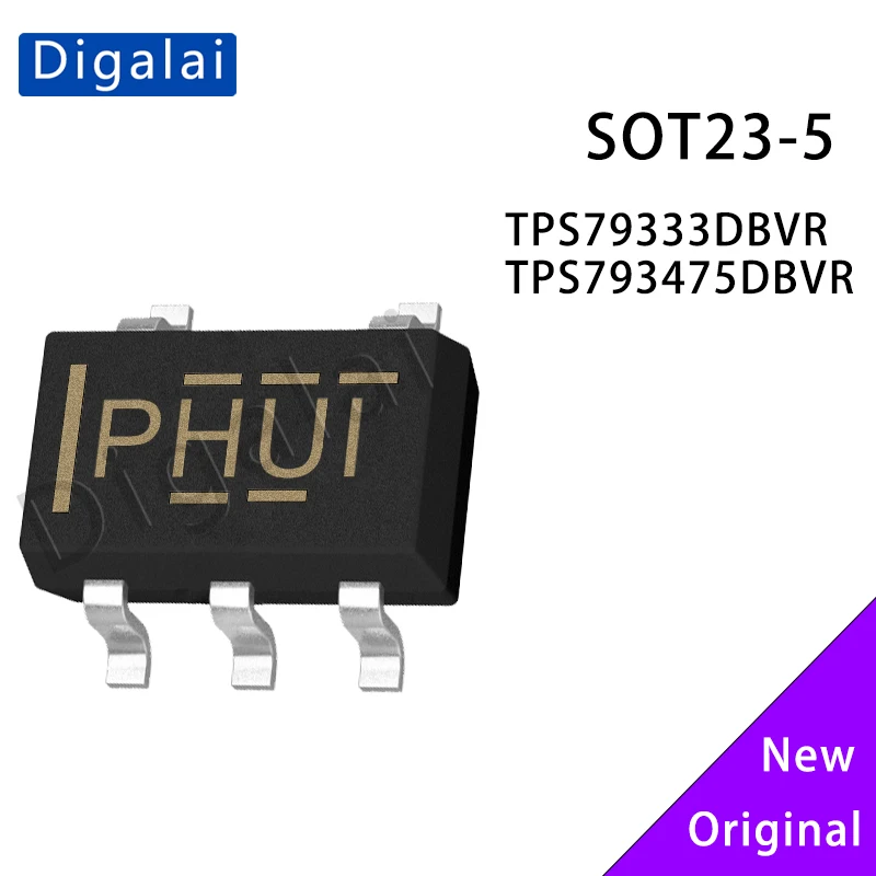 

TPS79333DBVR TPS793475DBVR Linear Voltage Regulator LDO Chip SOT23-5