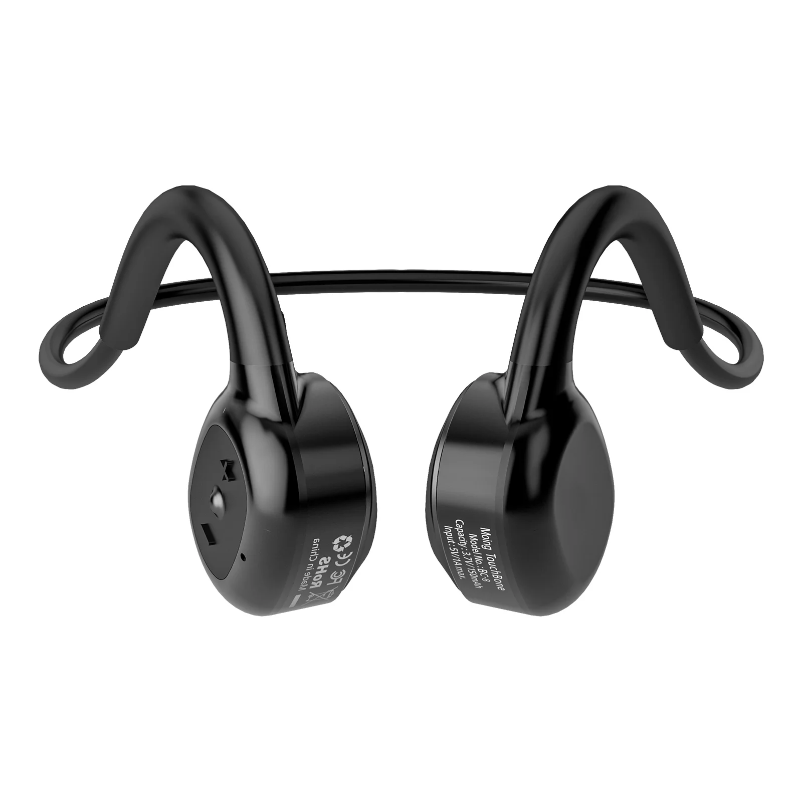 ZQB BC-8 Bone Conduction Headphones Ear Hook Hifi Stereo Sound Earphones Wireless Bluetooth Sport Headset for iPhone iPad Xiaomi