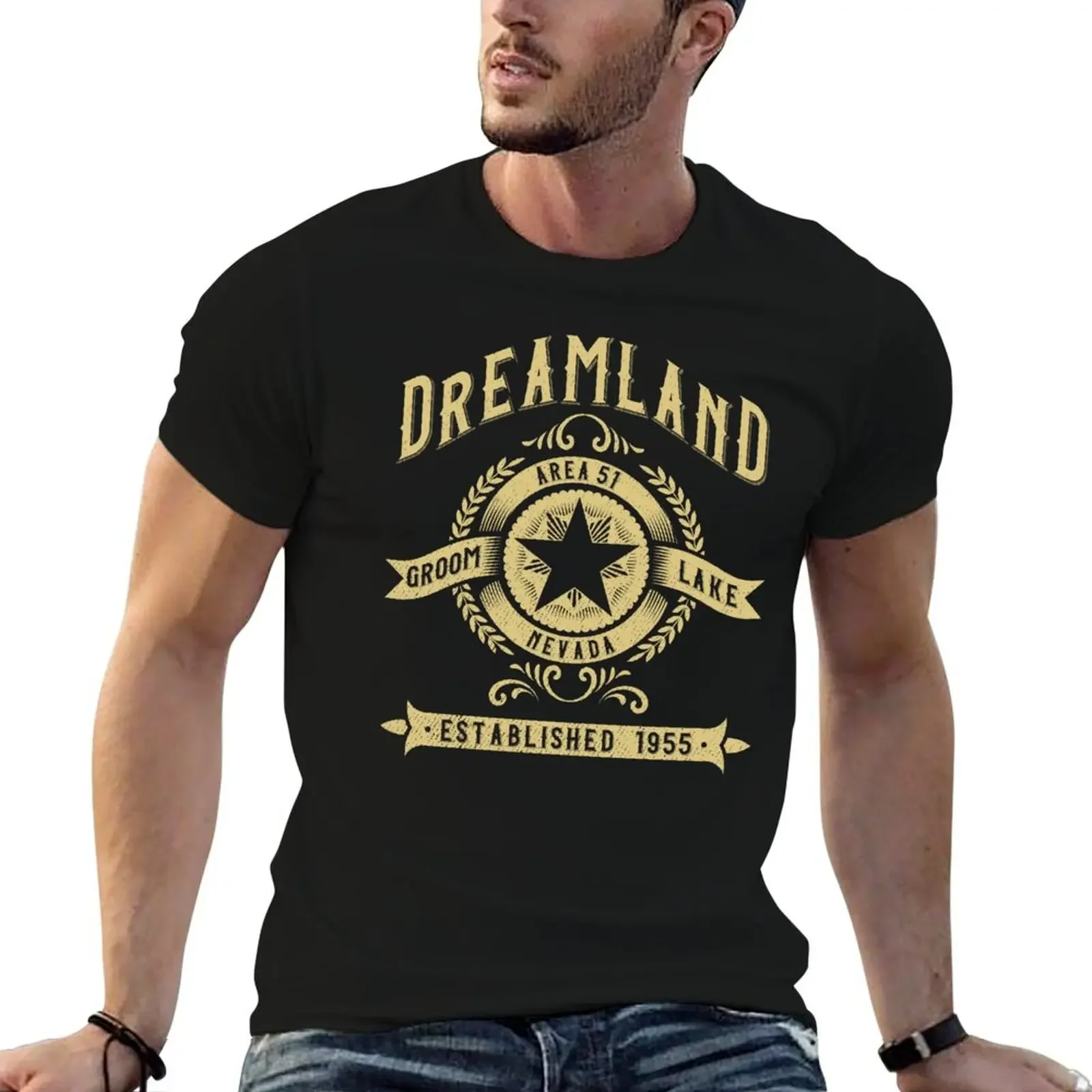 

DREAMLAND (GOLD) T-Shirt plus size tops Man t-shirt graphic shirts Men's t-shirt