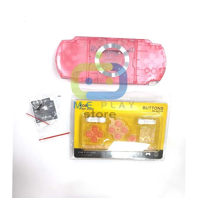 7 Colors for PSP 2000 PSP2000 High Quality Replacement Full Housing Case Complete Shell Button + Sticker + Screw