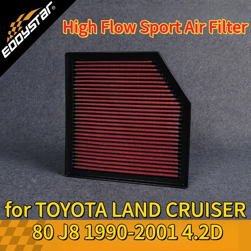 

High Flow Sport Air Filter for TOYOTA LAND CRUISER 80 J8 1990-2001 4.2D Washable Racing Intake Filters