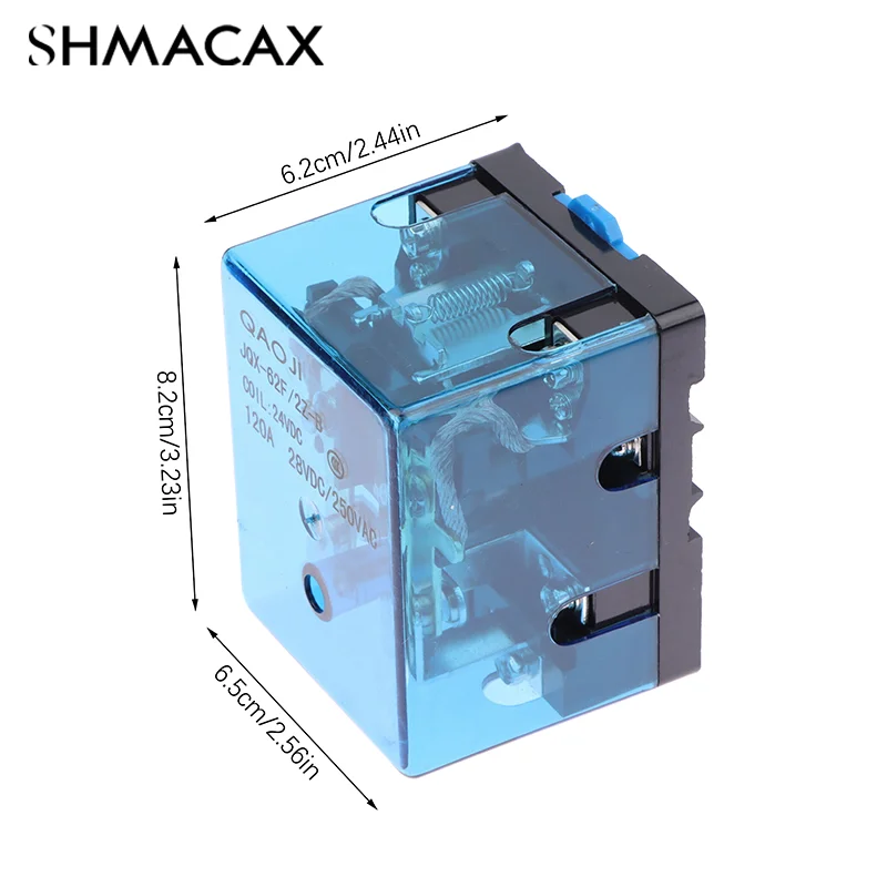 Silver Contact JQX-62F 2Z 80A/120A High-power Relay DC12V DC24V DC48V AC110V AC220V