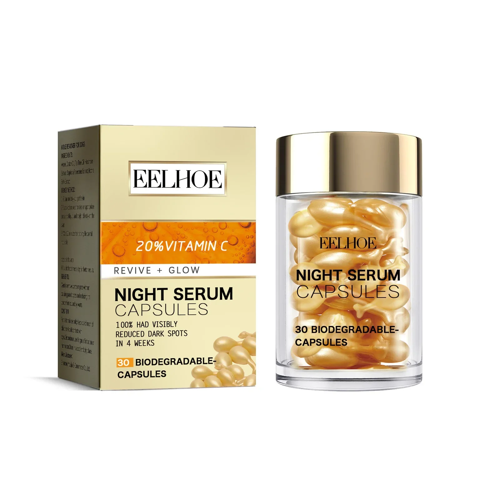 

Vitamin C Facial Capsule Serum Moisturizing Anti Aging Wrinkle Removal Dark Spots Repair Acne Skin Rejuvenation Essence Capsules