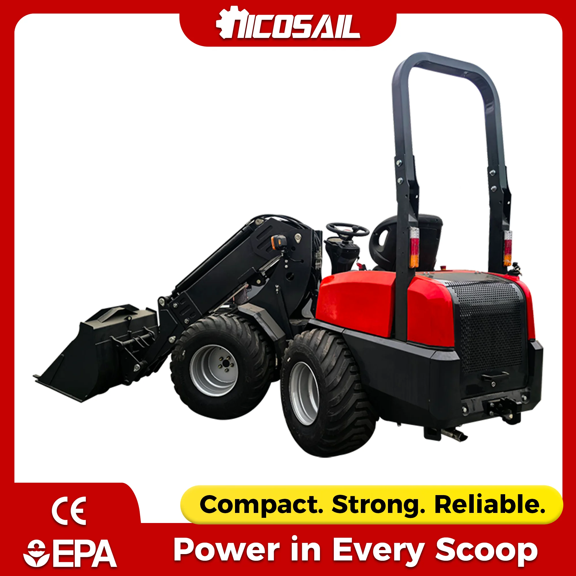 

Durable Telescopic Wheel Loader 3.5 Ton CE Euro 5 Mini Telehandler Free Shipping