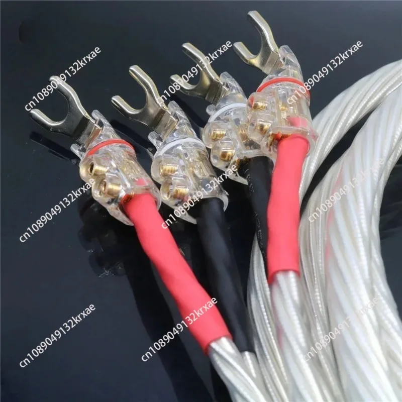 Speaker Cords YIVO XSSH Audio DIY OEM ODM Hi-end High Purity Plated Silver 16AWGx8 Core HIFI Speaker Cable Wire with Y Type Plug
