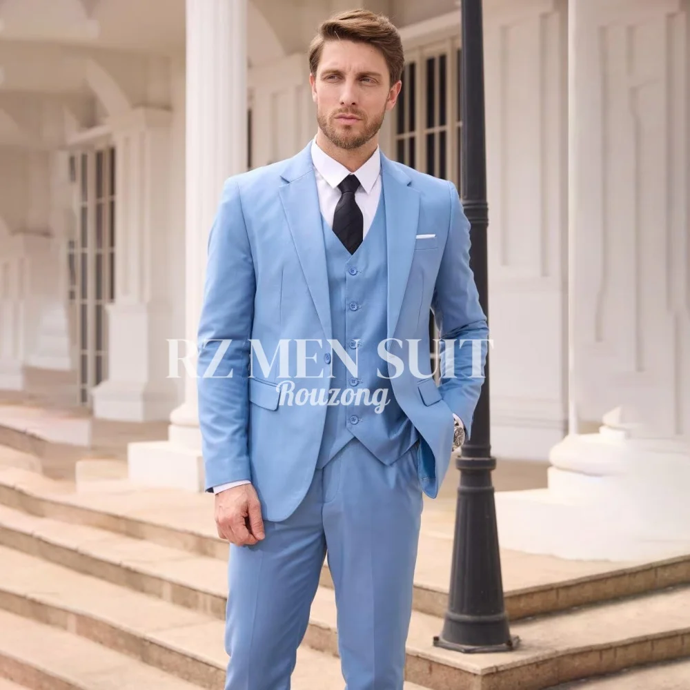 

Mens Suit 3 Piece Slim Fit Suit for Men Formal Business Suit Wedding Groom Prom Tuxedo Dinner Party traje de hombre elegante