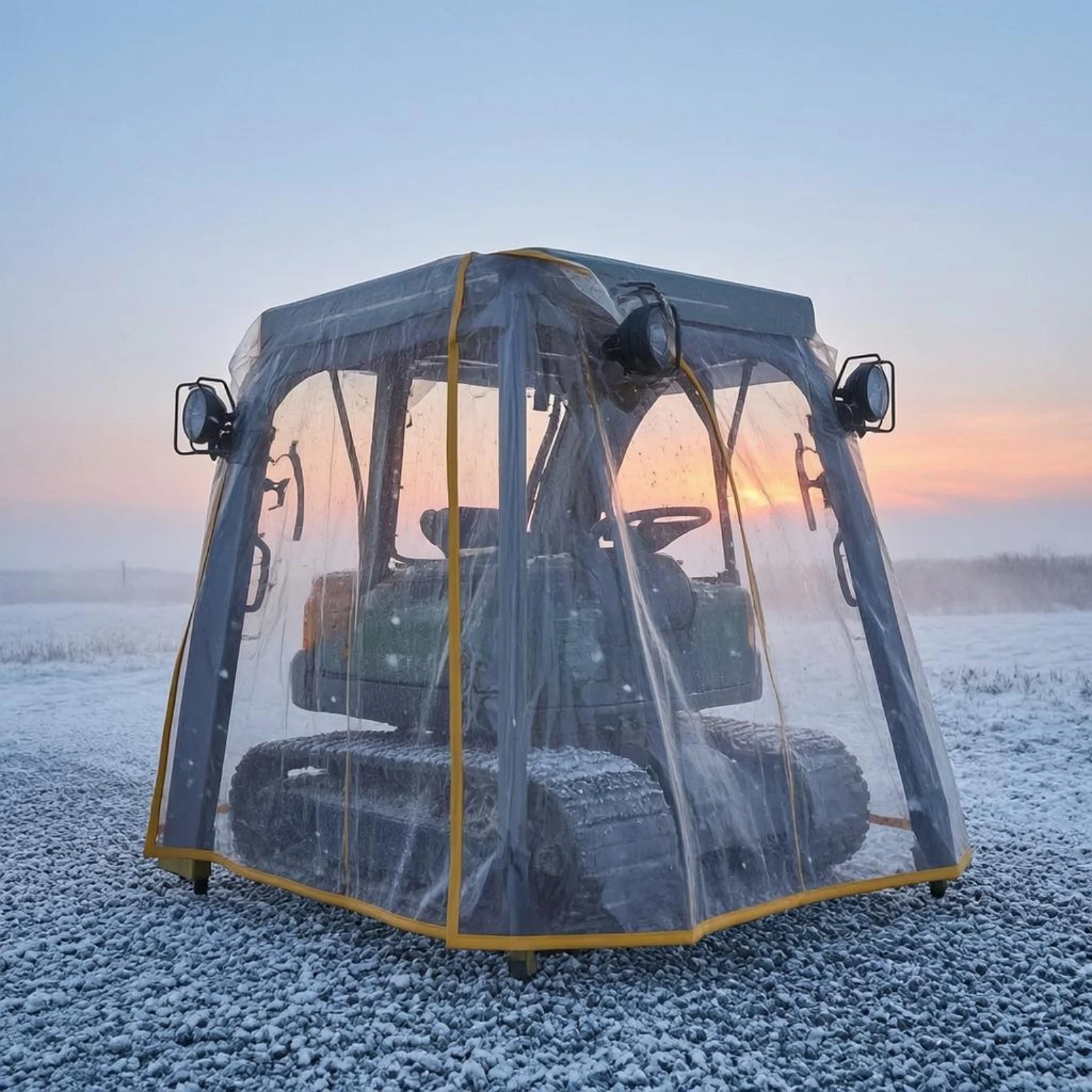 

Transparent Cab Enclosure Cover Fitted Machine Shelter