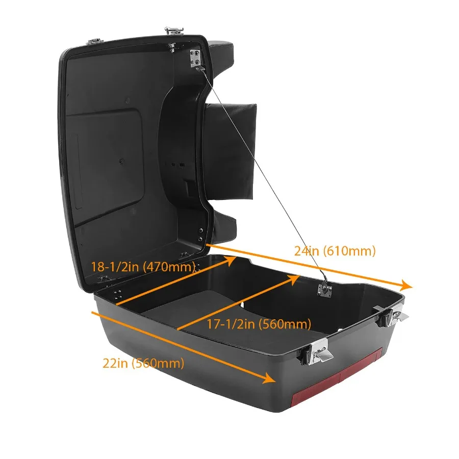 Chopped Pack Backrest Rack For 97-13 Harley Davidson Touring Road Street Glide