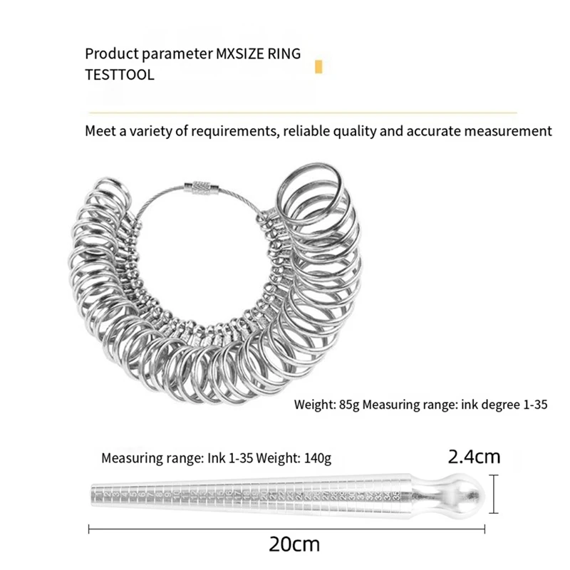 Conjunto de ferramentas de medição de tamanho de anel, kit de fabricação de medição de tamanho de anel, medidor de tamanho de anel, conjunto de ferramentas de medição