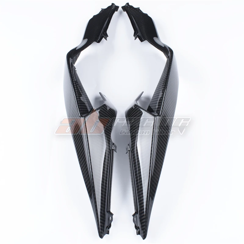 Rear Tail Side Panel Protective Trim Fairing Cowling Cover For Kawasaki ZX-6R 2019-2023 Full Carbon Fiber 100%