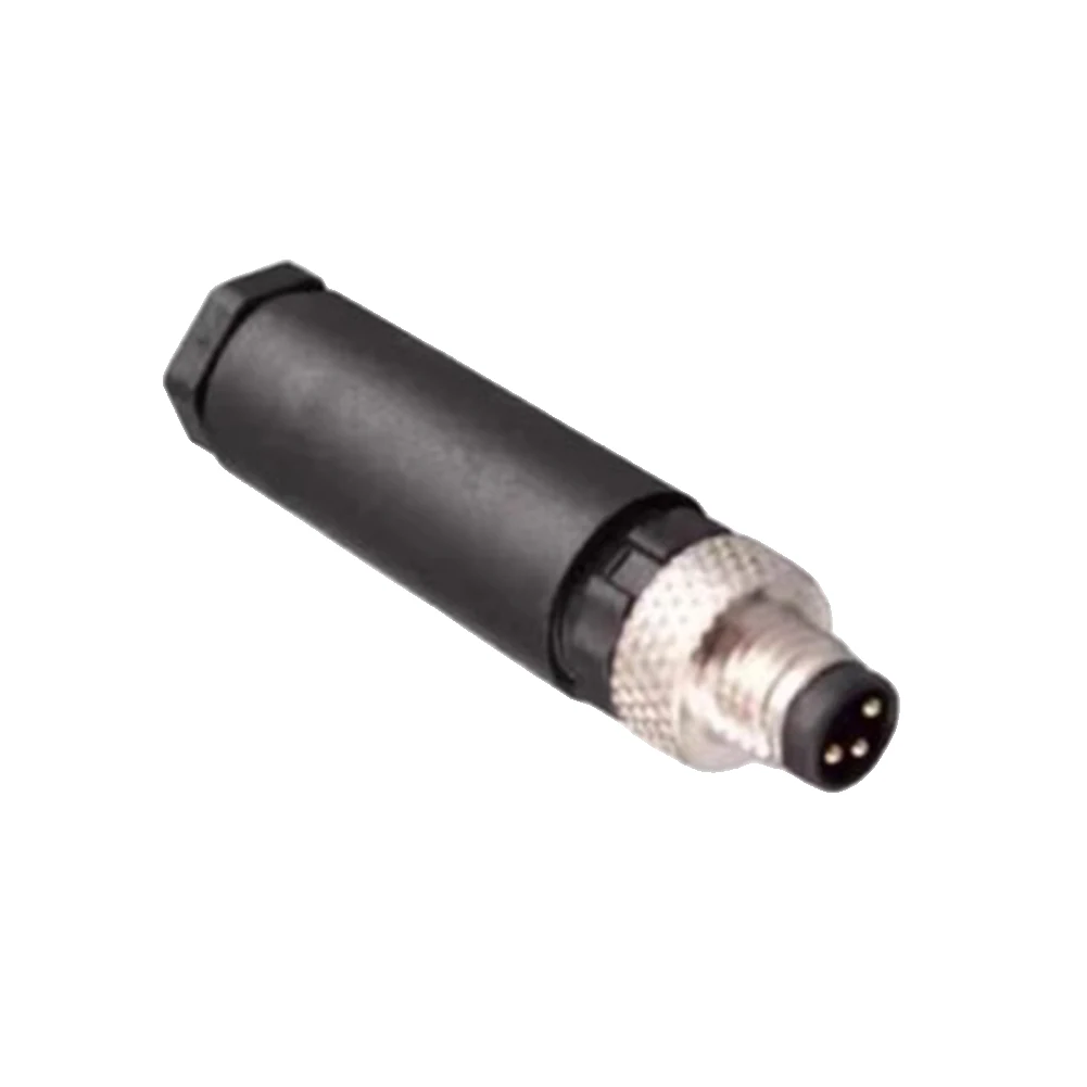 Field Wireable Connector M8 Waterproof Connector PA6 Shell Material Plug-and-Play Straight Head Threaded Locking