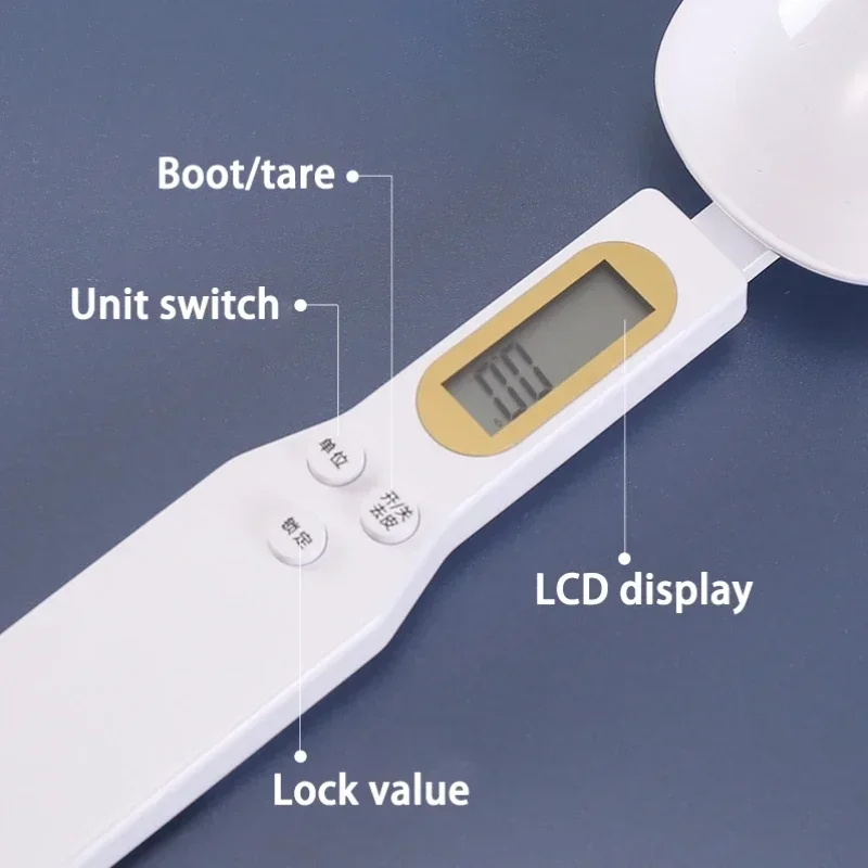 Bilancia a cucchiaio strumento da cucina per la casa misurazione elettronica caffè cibo farina polvere cottura LCD misurazione digitale regolabile