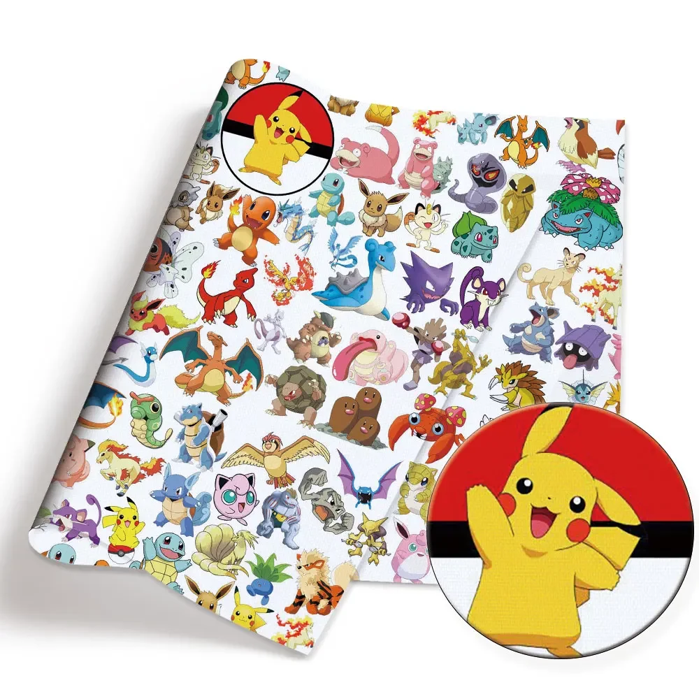 Pokemon Cartoon Fabric140*50cm Handgemaakte Naaien Patchwork Quilten Babyjurk Thuis Vel Bedrukte Stof Stof Naaien Kinderen
