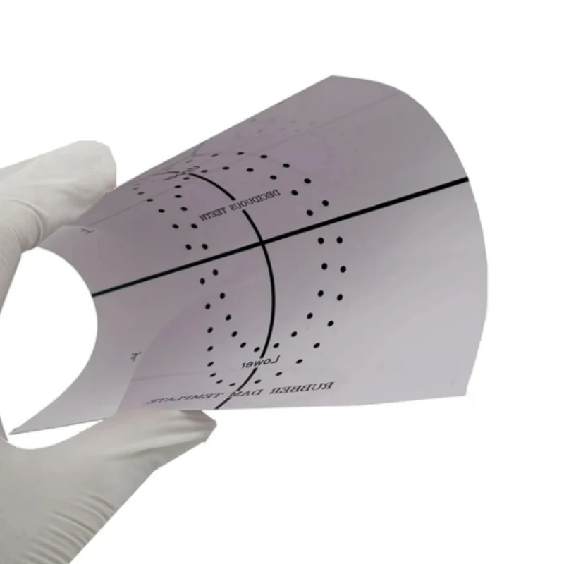 1Pcs Dental Rubber Dam Punch Hole Positioning Board Plastic Barrier Template With Scale for for Accurate Hole Placement