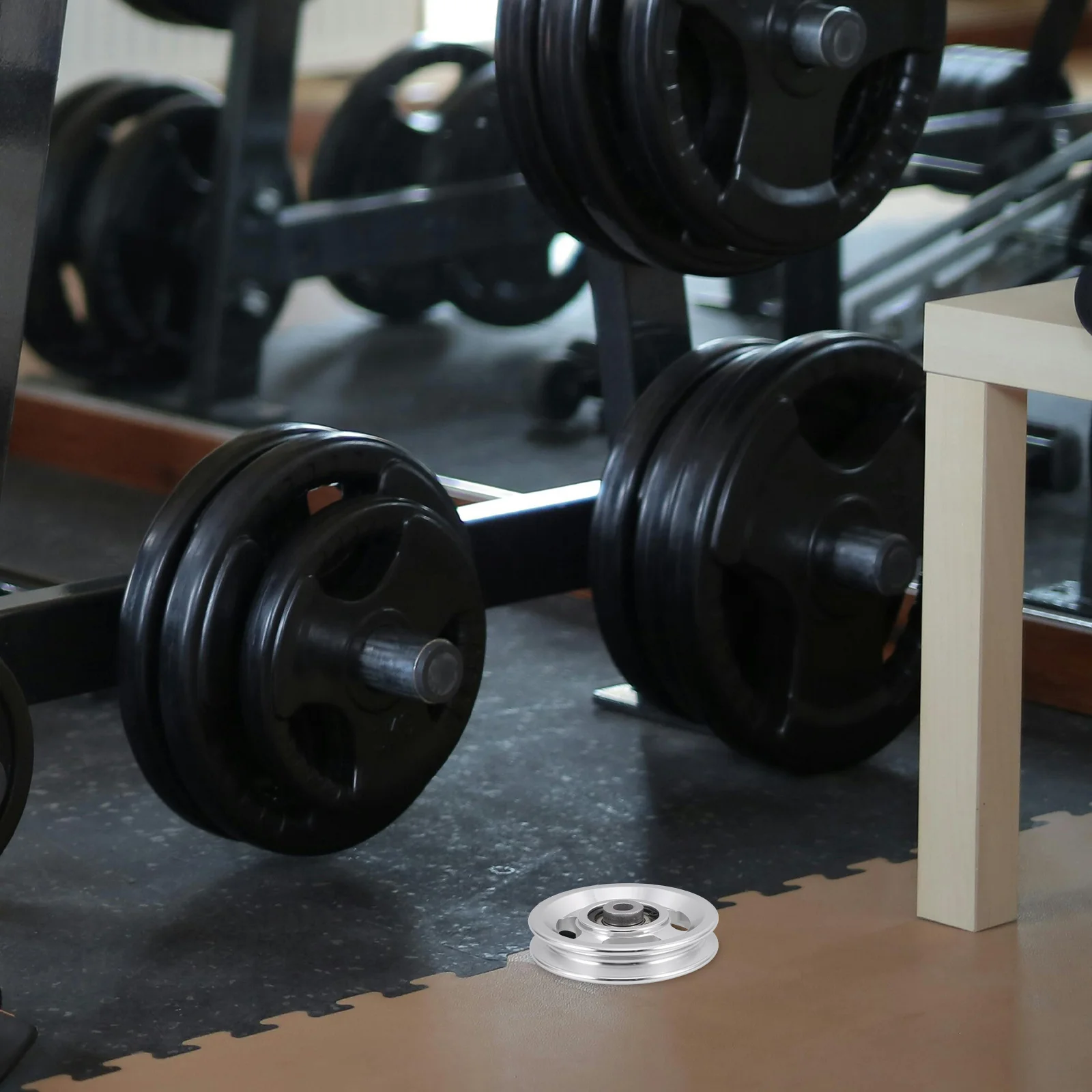 Rueda universal del gimnasio de la aleación de aluminio del accesorio del equipo de los rodamientos de la polea de la aptitud