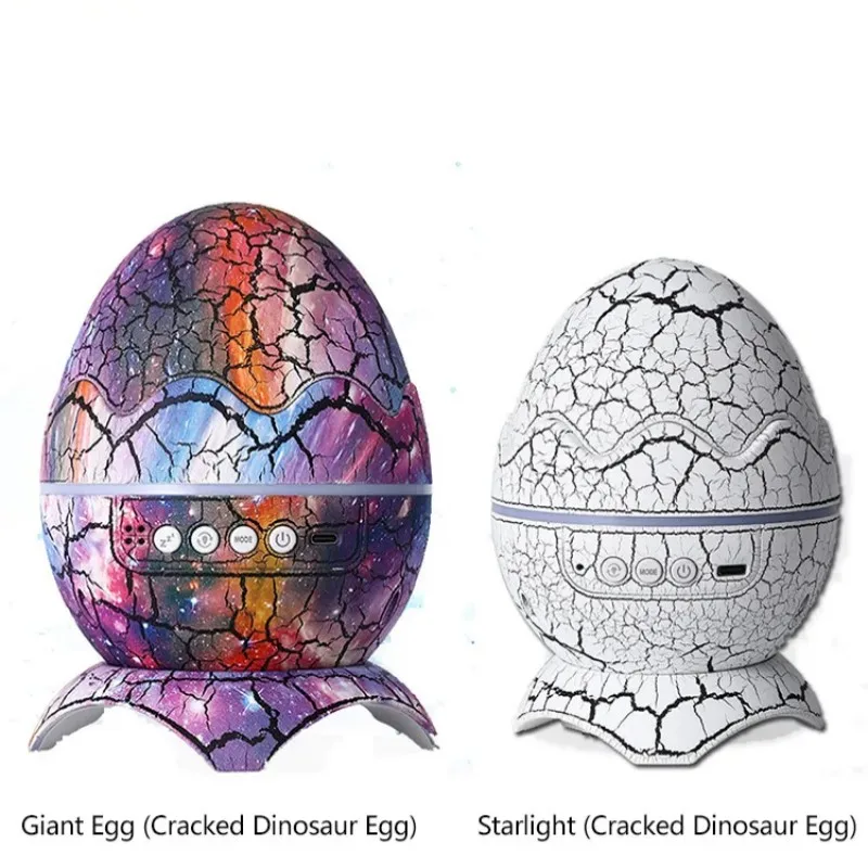 Imagem -06 - Starry Night Light For Kids Dinosaur Egg Galaxy Projection Lamp Bluetooth Music Crackle Nebula Decoration Ambient Lights