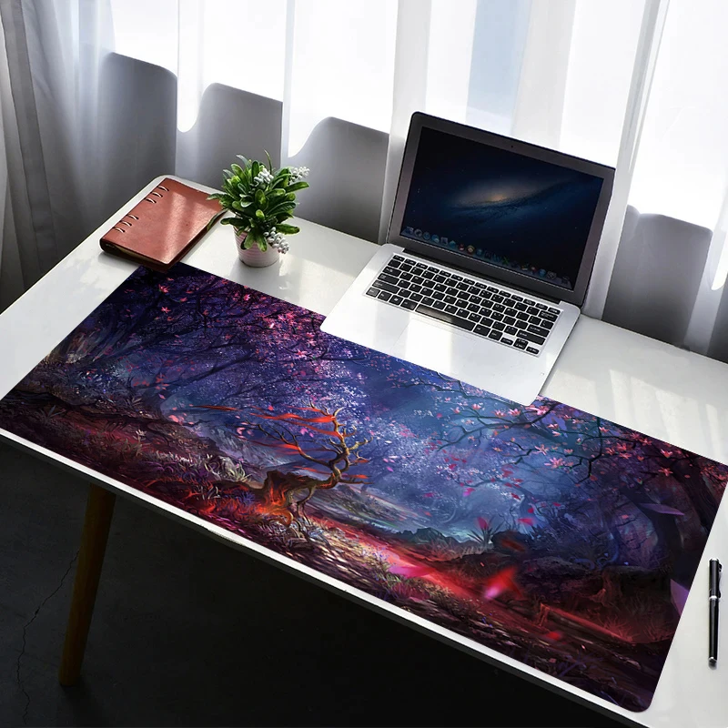 

Mouse Pad Non Slip Rubber Cartoon Mousepad Laptop Gamer Cabinet Keyboard Pad Office Computer Gaming Desk Sakura Tree Mouse Mat