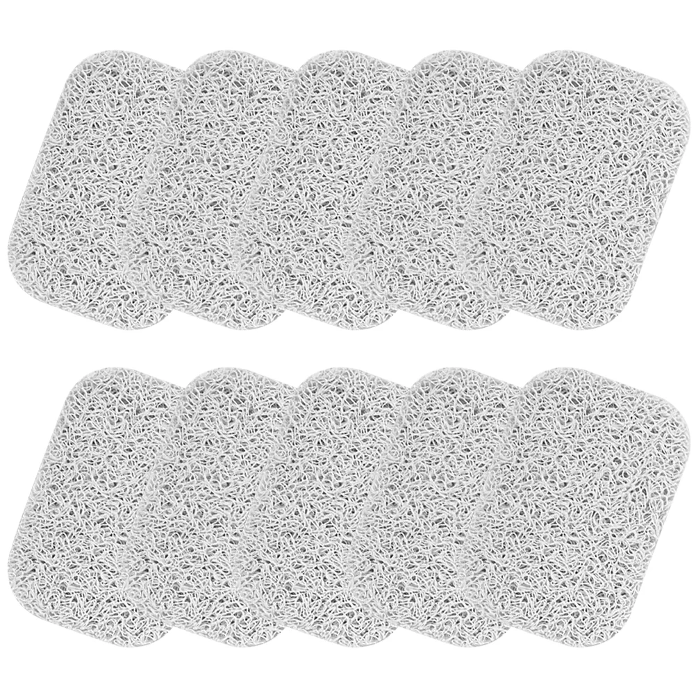 

10 Pcs Soap Holder 10pcs Shower Kitchen Bathroom Travel Hotel Cleaning Supplies (White) Bar Pad Sponge Case Dish Tray Pads