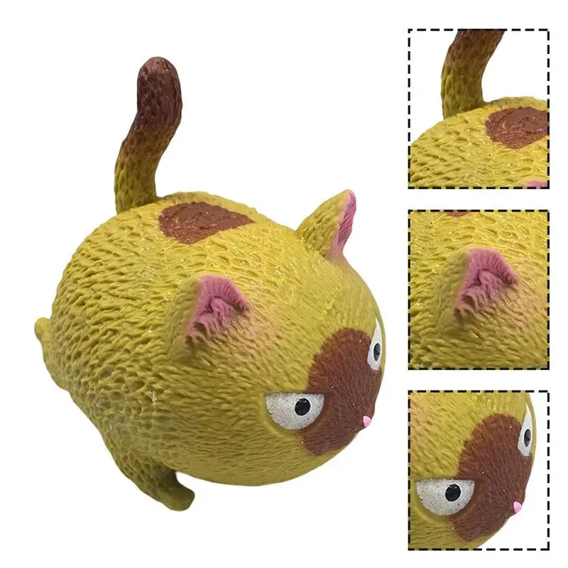 Cat-shaped Stress Balls Squeeze Toy Decompression Anxiety And Stress Relief Sensory Toys Birthday Christmas Gift For Kids