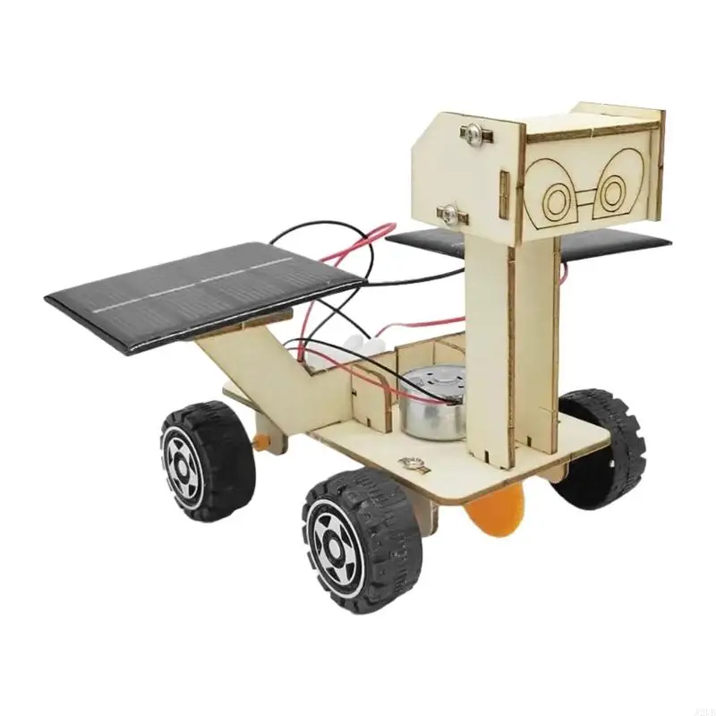 Hölzernes solarbetriebenes Mondauto-Set für Kinder, pädagogisches Spielzeug, praktische Physik-Lernwerkzeug für Schüler – Detail 1