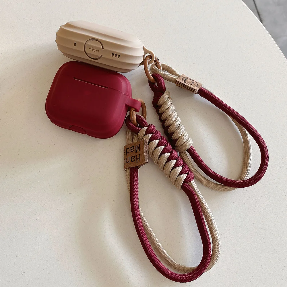 Soft Silicone Case for AirPods with Wrist Strap 6