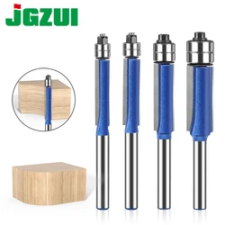 1/4′′ 5/16′′ 3/8′′1/2′′ Router Bit 6mm 1/4′′ Shank Flush Trim Bit With Two Bearings Router Bits For Wood Trimming Cutters