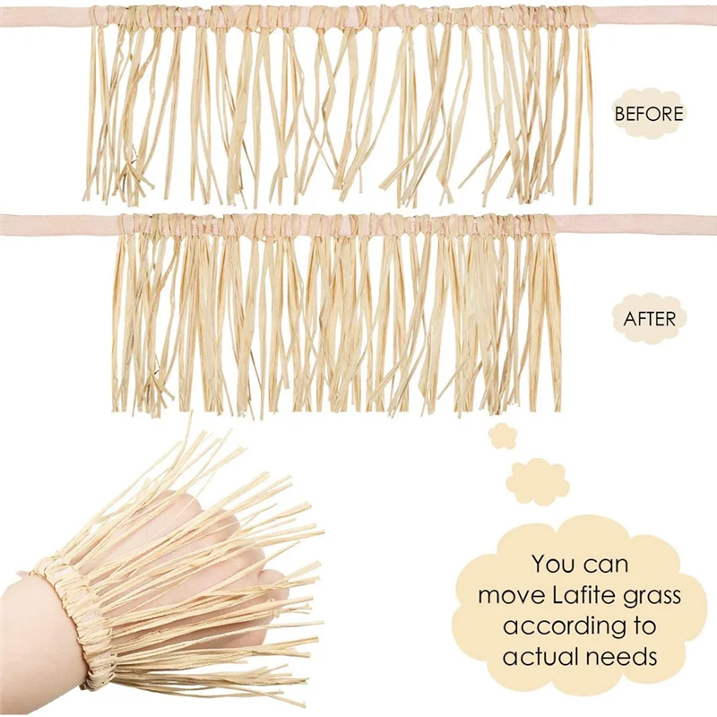 Vendita calda 10 pezzi kit di paglia materiale accessori per costumi decorazione collo braccioli e caviglie