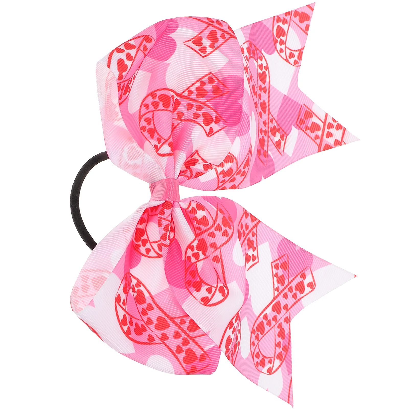 

Cancer Cheer Bow Tie Red Ribbon Swallowtail Elastic Hoop 03 Girls Accessories Polyester Bows Bow Girl Hair Rope Thin Fine Hair