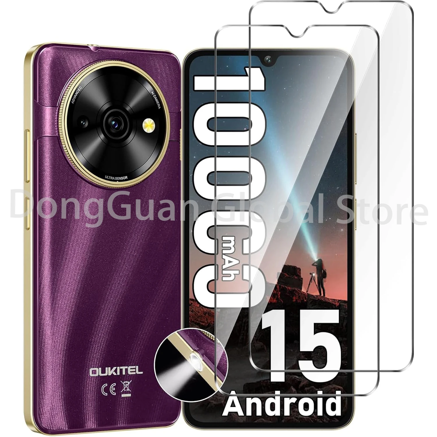 For Oukitel C59 / C59 Pro Tempered Glass Screen Protector Glass Film