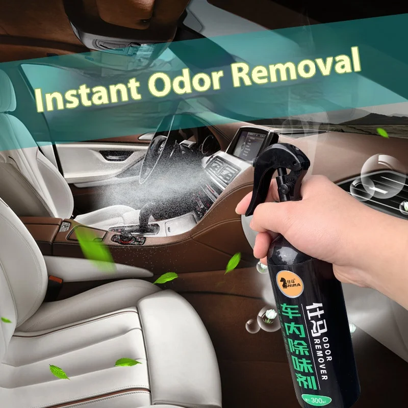 

Professional Car Odor Eliminator Spray - Destroys 99.9% Odor-Causing Bacteria - Removes Smoke, Food & Pet Smells - Long-Lasting
