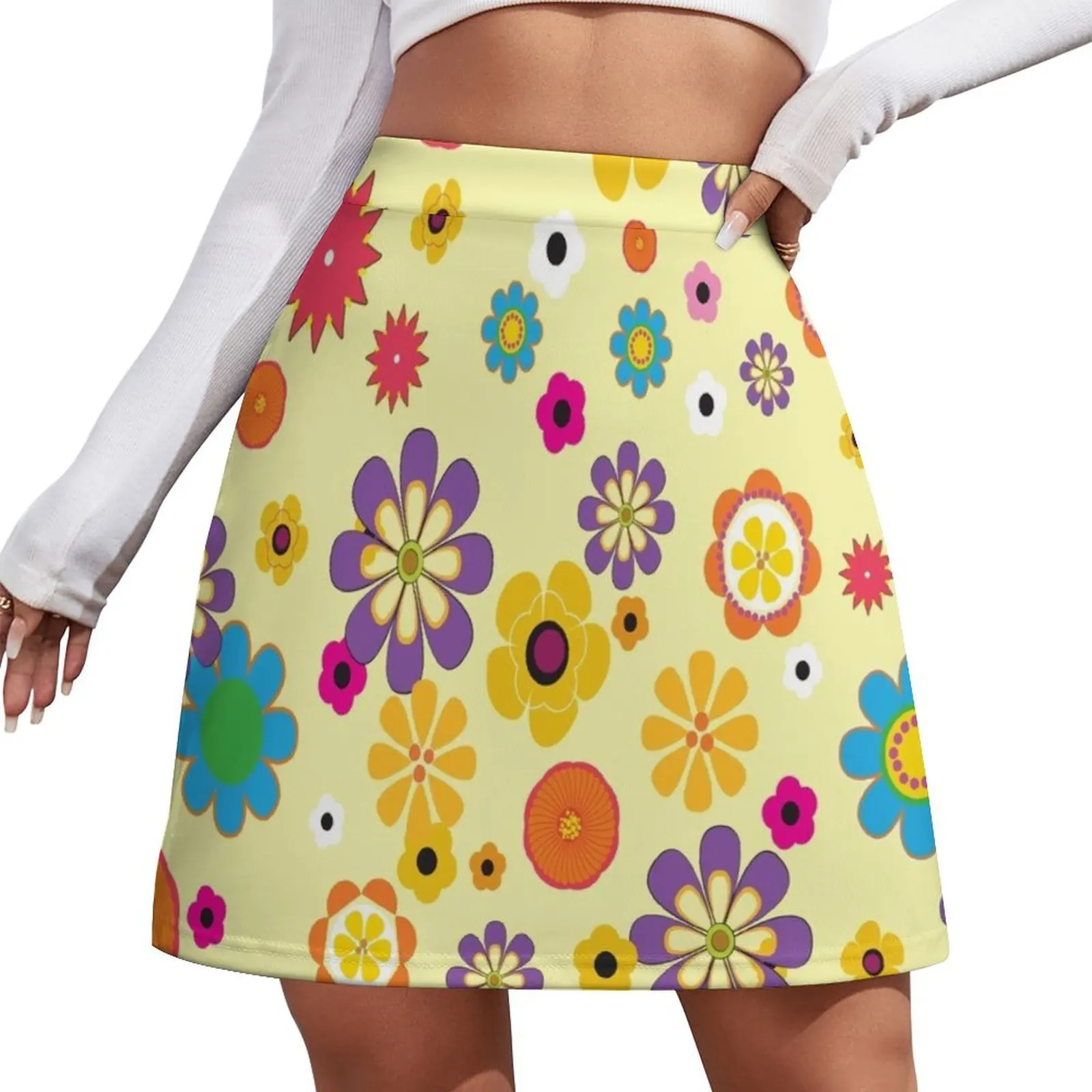 

floral flowers Mini Skirt short skirts for women mini skirts Summer skirt
