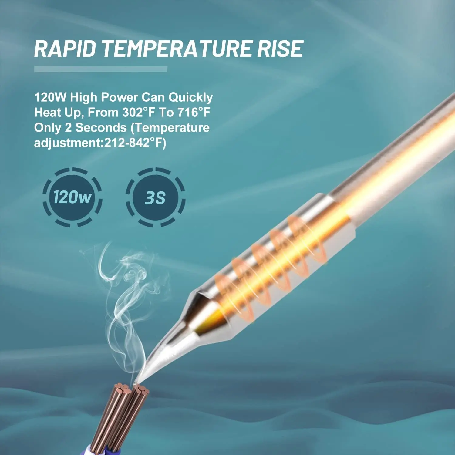 Estación de soldadura digital SUGON A9 245, calentamiento rápido 3s, 110 V, 6 puntas, 212-842 ℉ , Estante de repuesto