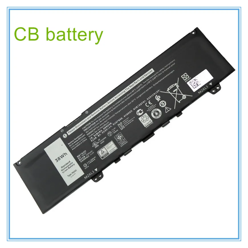 Pin Chính Hãng Dùng Cho 11.4V 38WH F62G0 Laptop 13 5370 7370 7373 7380 7386 5370 RPJC3 39DY5