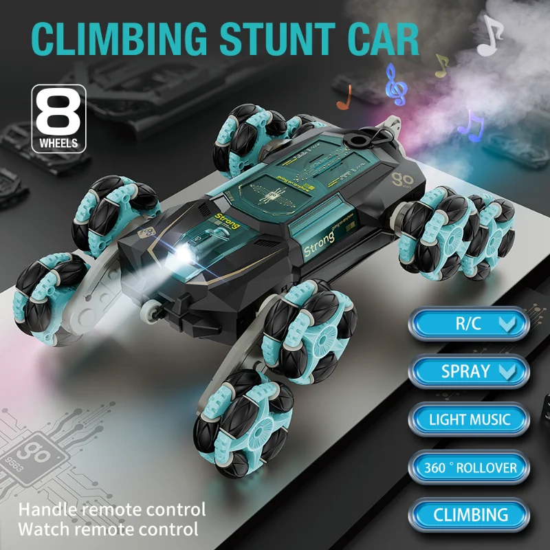 

4WD 1:18 Stunt RC Car 8 Wheels Gesture Induction Deformation Twist Climbing Radio Controlled Cars Electronic Toys for Kids