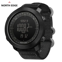 North edge relógio digital esporte masculino horas correndo natação militar do exército relógios altímetro barômetro bússola à prova d50 água 50m