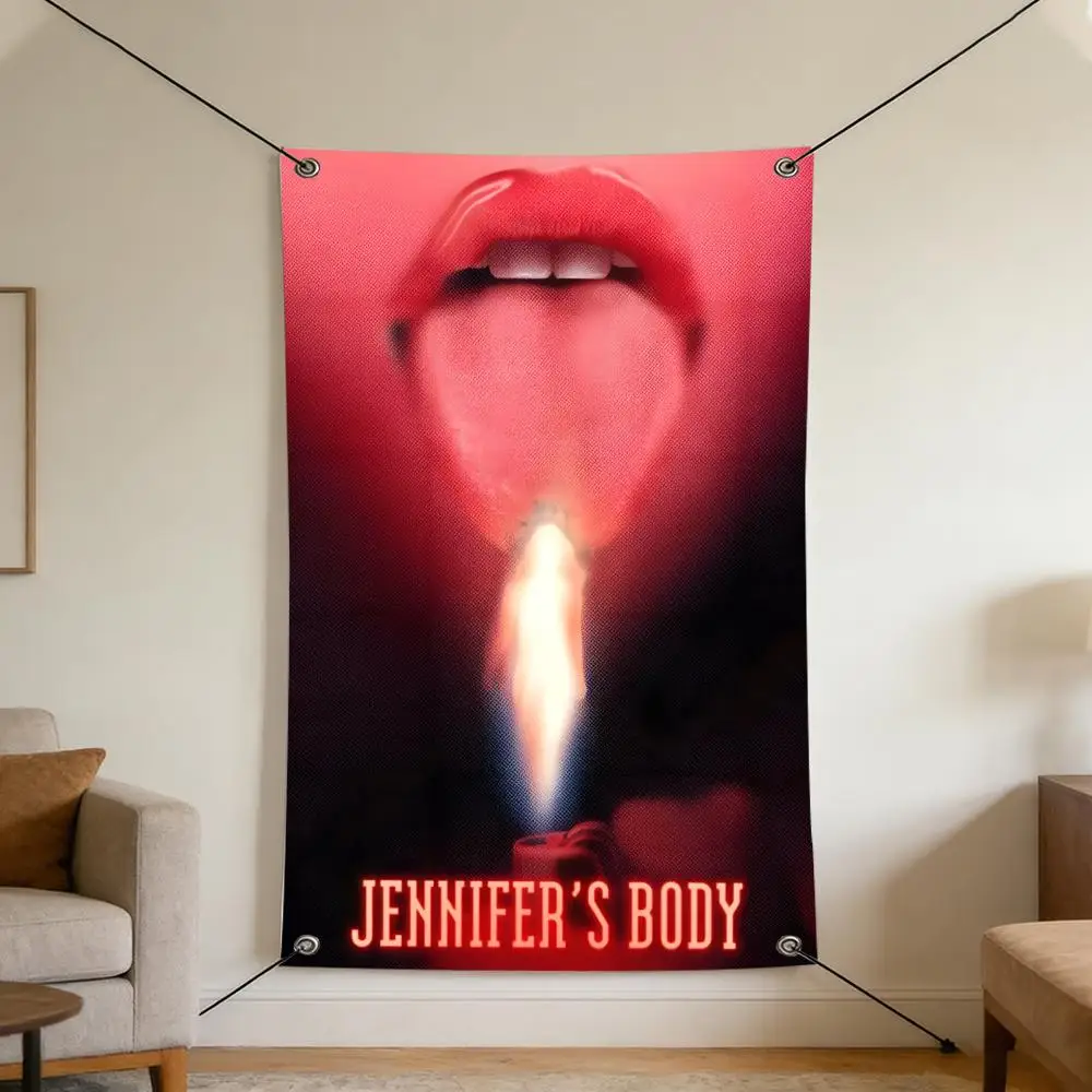 Movie J-Jennifer's B-Body Flags Cozy Home Flag 4 Grommets Anti-Wrinkle Waterproo  Indoor