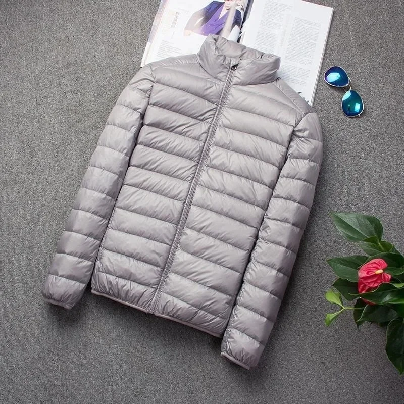 Lightweight Short Cotton Jacket for Men Casual Autumn Winter Thickened Warm Large Size Hooded Stand Collar Outerwear Winter Coat