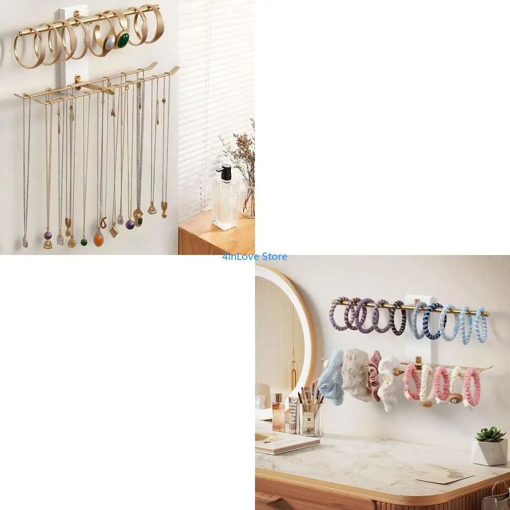 

T4MD Wall Hanging Jewelry Holder For Necklaces Bracelets Elegant Storage Solution