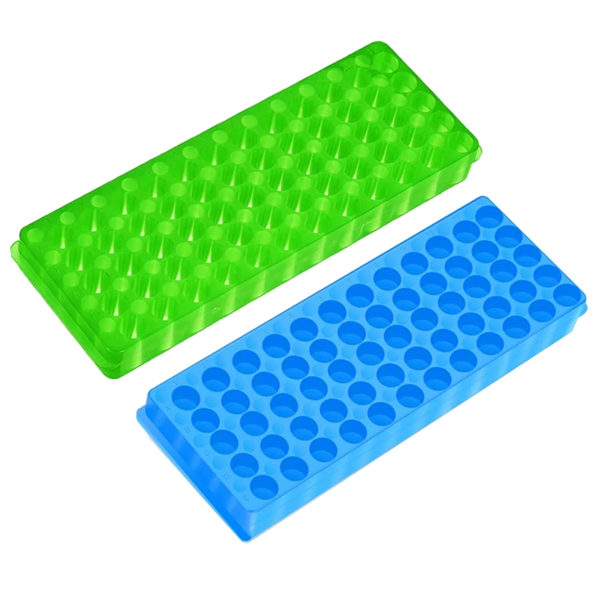 4Pc Plastic Double-Sided Centrifuge Tube Rack with 60 Holes, 0.5ML1.5ML/2ML EP Tube Shelf