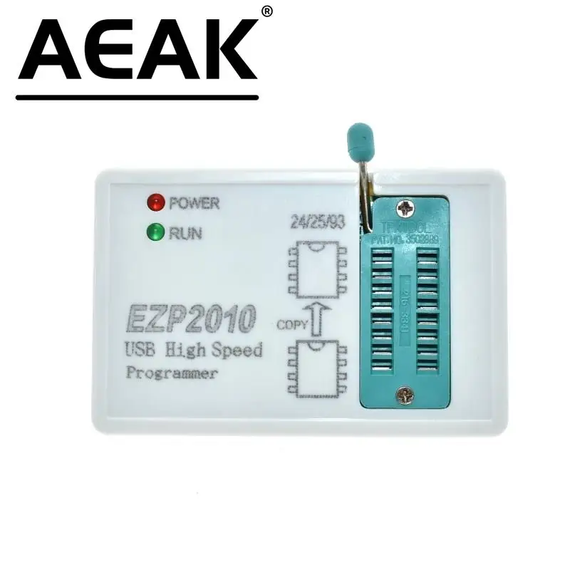 Programa SPI USB de alta velocidad AEAK EZP2010 + Clips de prueba IC socke soporte 24 25 93 EEPROM 25 Flash BIOS Chip