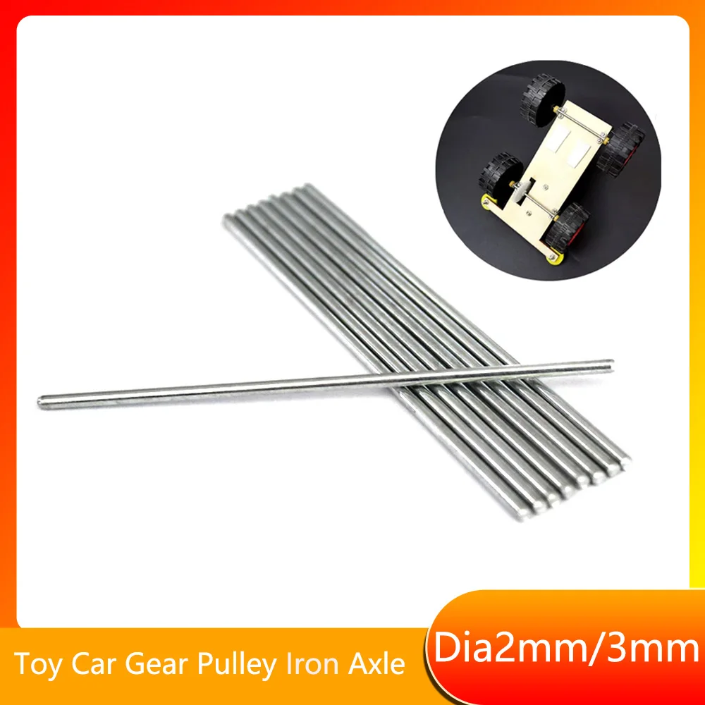 Length 10mm to 150mm Diameter 2mm 3mm Iron Toys Shaft Round Rod Axles for DIY Toy RC Car Boat Helicopter Model Various