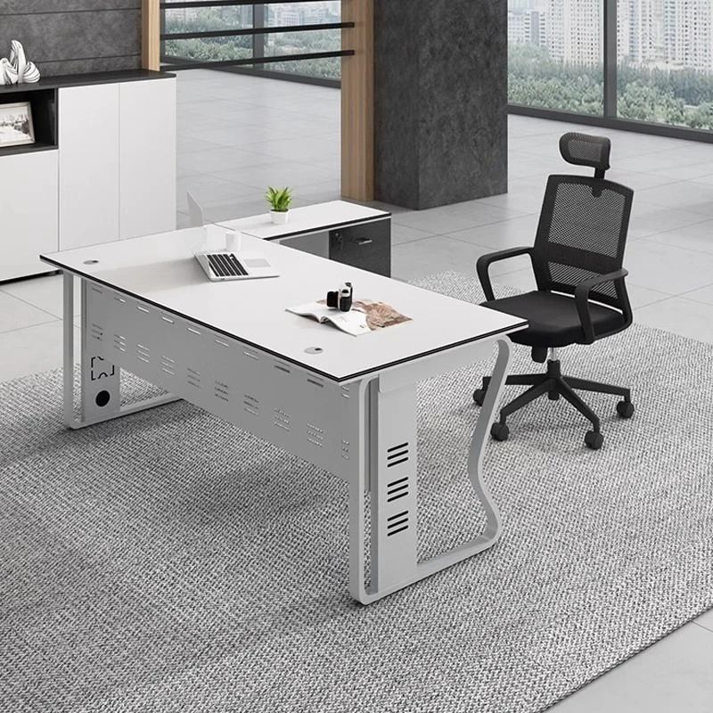 LMM Business Workstation Table, Single Table and Chair Modular Office Furniture Modern and Minimalist